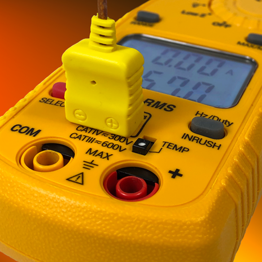 UEi DL579 600A True-RMS Dual Display HVAC/R Clamp Meter w/ Temperature & Capacitance - Edmondson Supply