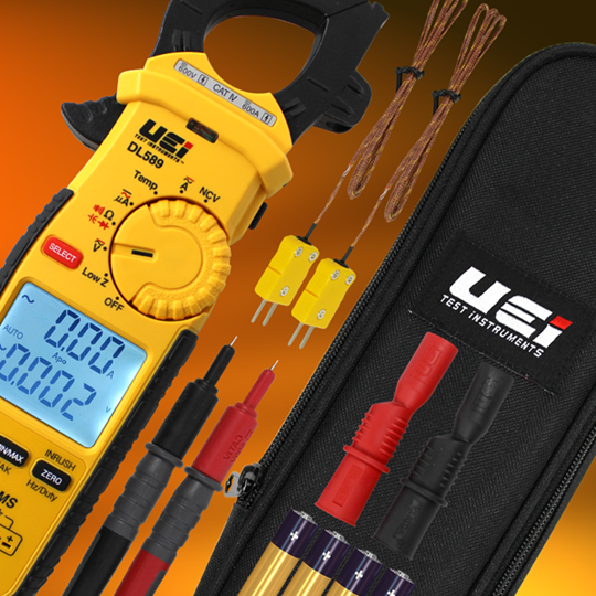 UEi DL589 600A TRMS Clamp Meter w/ DC Amps, Inrush, Magnet - Edmondson Supply