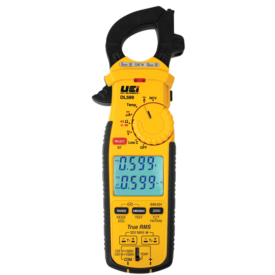 UEi DL599 Wireless TRMS Clamp Meter w/ 3-Phase & Imbalance Motor Tests - Edmondson Supply