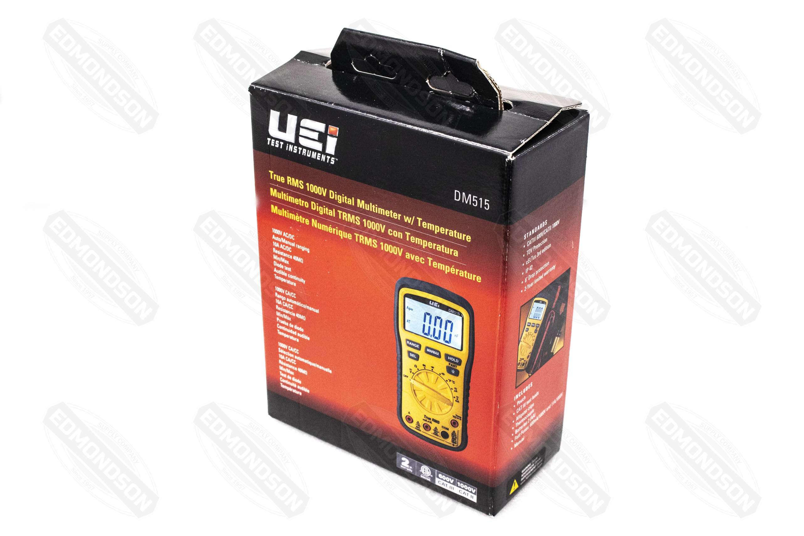 UEi DM515 True RMS 1000V Digital Multimeter w/ Temperature - Edmondson Supply