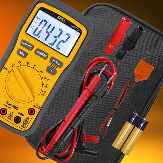 UEi DM515 True RMS 1000V Digital Multimeter w/ Temperature - Edmondson Supply