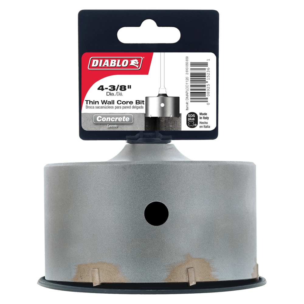 Diablo Tools DMAPLCC1120 4‑3/8 in. SDS‑Plus Thin Wall Carbide Tipped Core Bit - Edmondson Supply