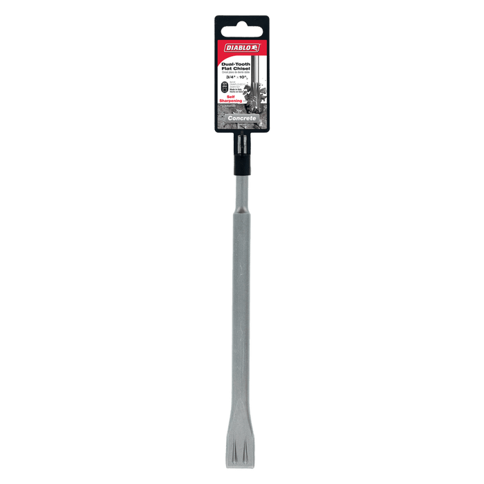 Diablo Tools DMAPLCH2010 3/4 in. x 10 in. SDS‑Plus Dual‑Tooth Flat Chisel - Edmondson Supply