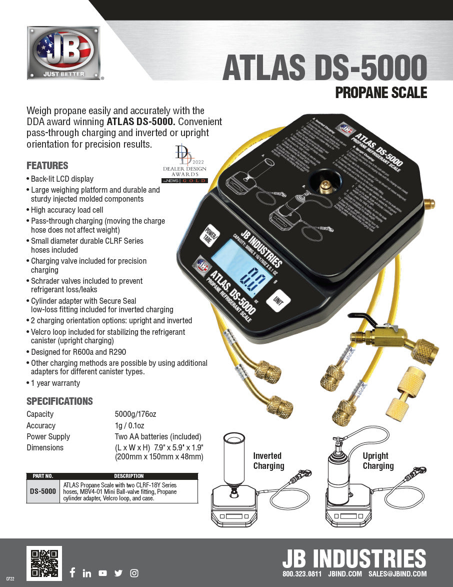JB Industries DS-5000 ATLAS DS-5000 Propane Scale - Edmondson Supply