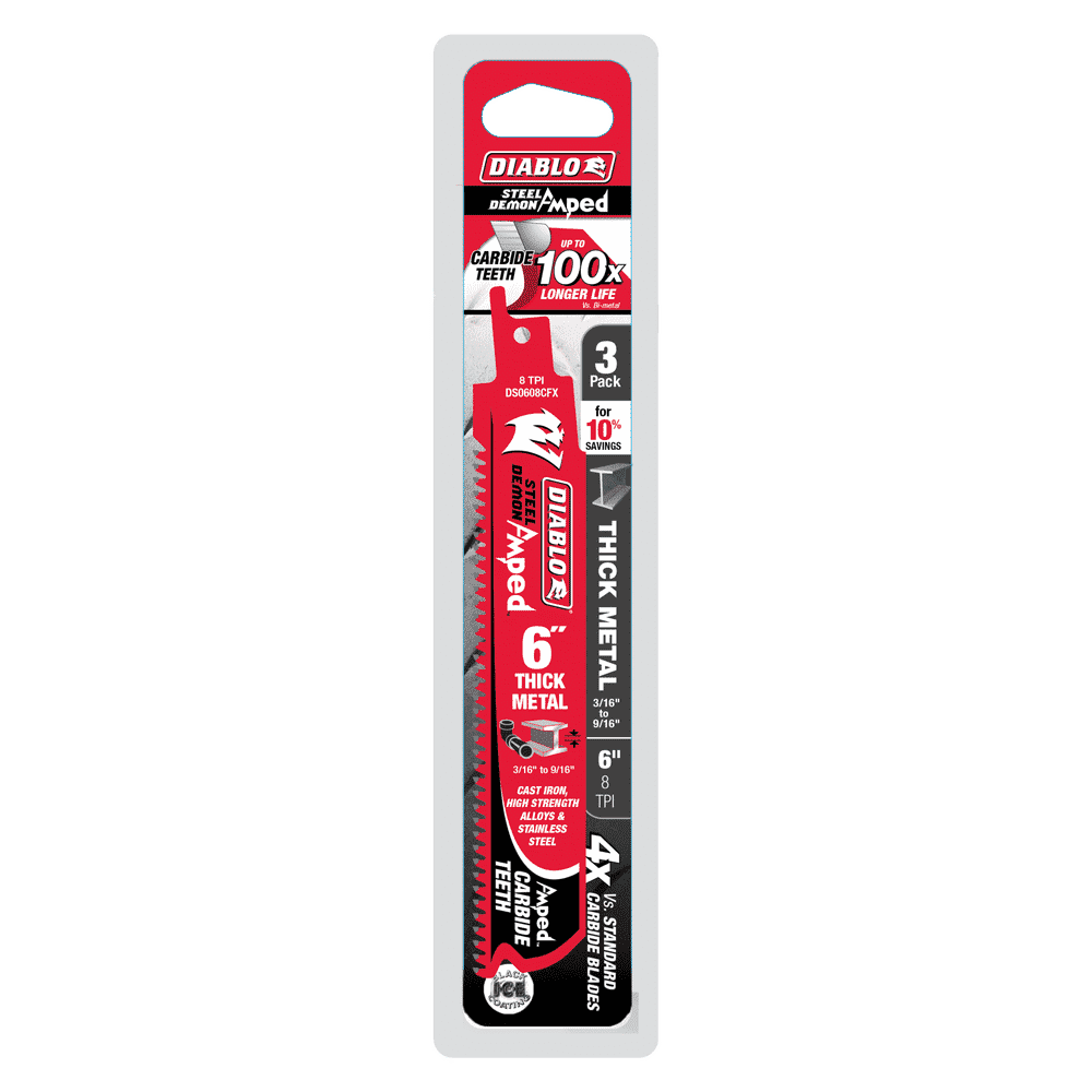 Diablo Tools DS0608CFA3 6 in. Amped™ Carbide Blades for Thick Metal Cutting (3 Pack) - Edmondson Supply