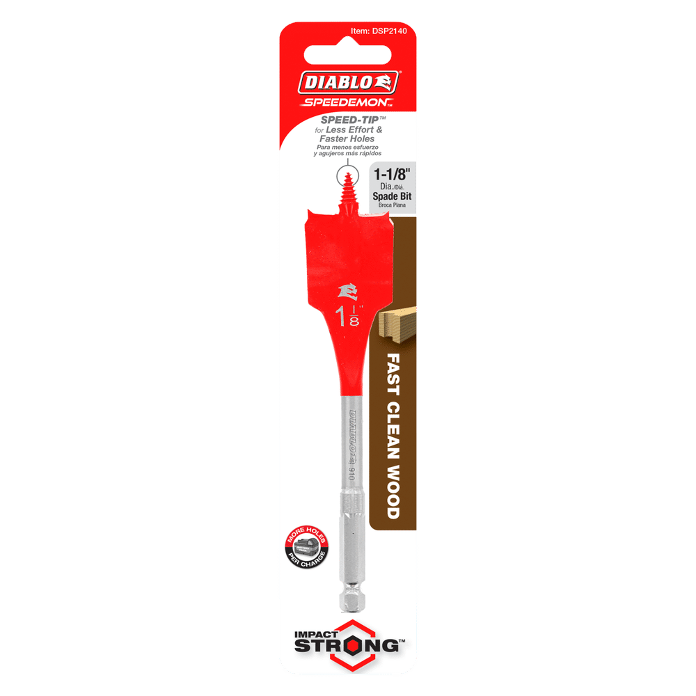Diablo Tools DSP2140 1-1/8" x 6" SPEEDemon™ Spade Bit - Edmondson Supply