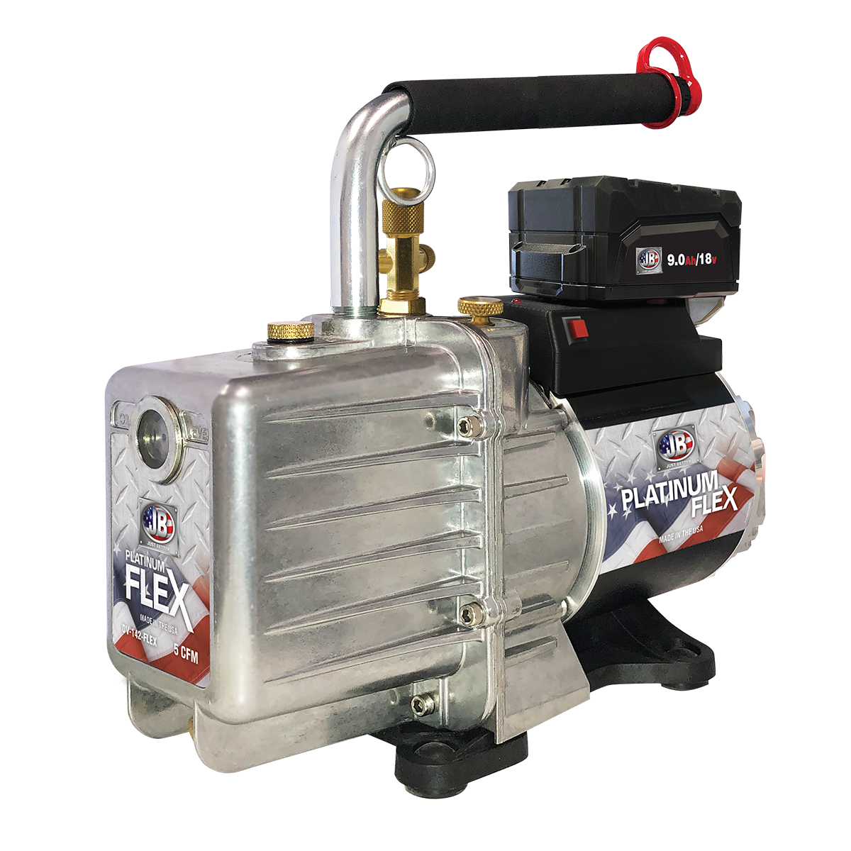 JB Industries DV-142-FLEX PLATINUM FLEX Vacuum Pump AC/Battery Powered 5 CFM - Edmondson Supply