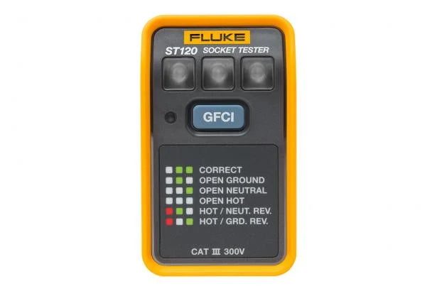 Fluke ST120 Socket Tester with GFCI - Edmondson Supply