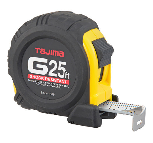 Tajima G-25BW G-Series, Standard Scale, 25 ft x 1 in. Steel Blade, Tape Measure - Edmondson Supply