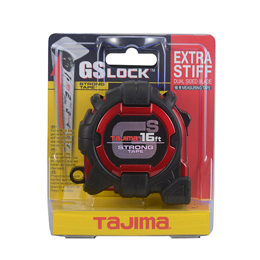 Tajima GS-16BW GS Lock™ Standard Scale, 16 ft x 1 in. Steel Blade Tape Measure - Edmondson Supply
