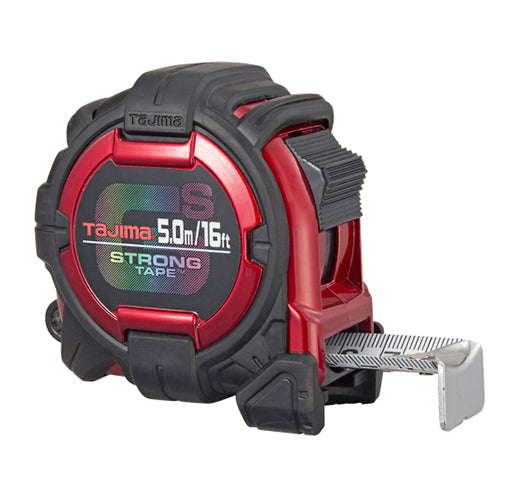Tajima GS-16/5MBW GS Lock™ Standard & Metric Scale, 16 ft/ 5 m x 1 in./25mm Steel Blade Tape Measure - Edmondson Supply 