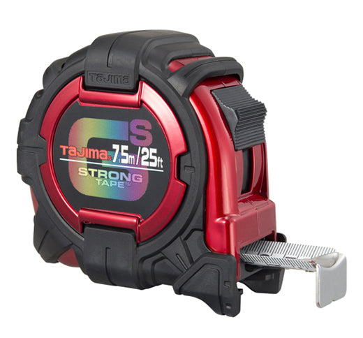 Tajima GS-25/7.5MBW GS Lock™ Standard & Metric Scale, 25 ft/ 7.5 m x 1-1/16 in./27mm Steel Blade Tape Measure - Edmondson Supply