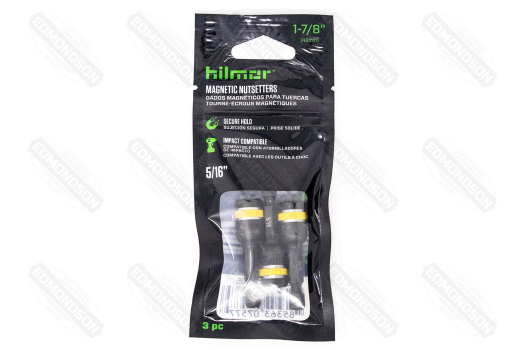 Hilmor 1885436 MNS516178 5/16" X 1-7/8" Magnetic Nutsetter 3-Pk - Edmondson Supply