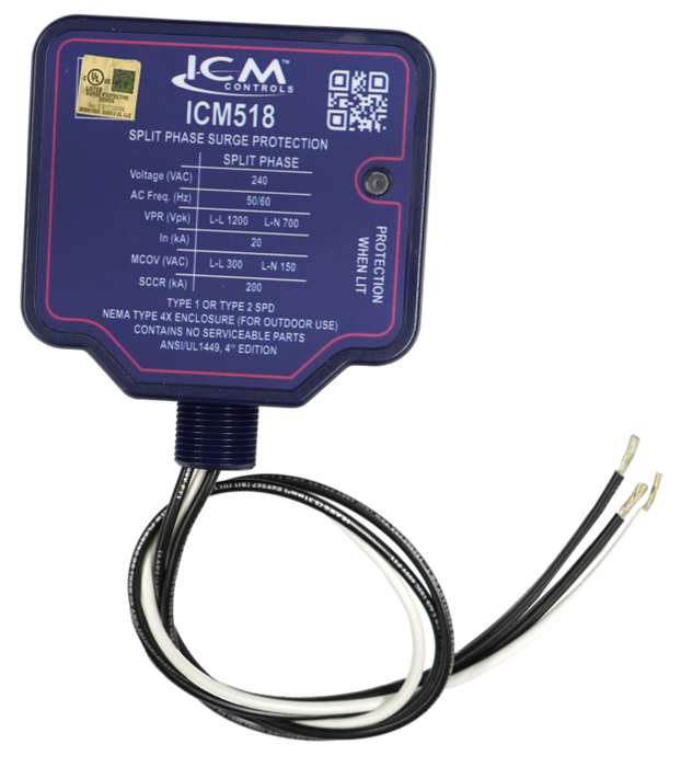 ICM Controls ICM518 240 VAC Split Phase Surge Protective Device - Edmondson Supply