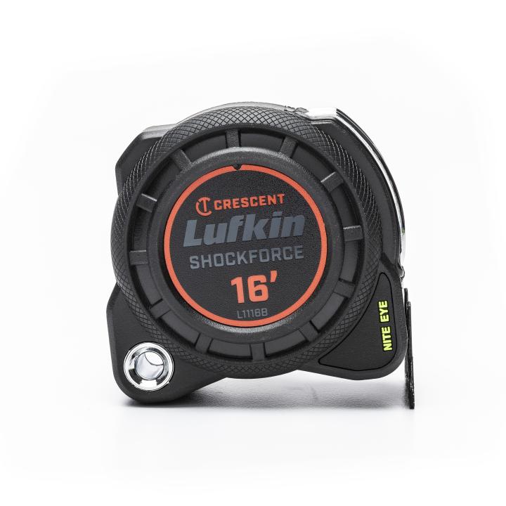 Crescent Lufkin L1116B-02 1-3/16" x 16' Shockforce Nite Eye™ G1 Dual Sided Tape Measure - Edmondson Supply