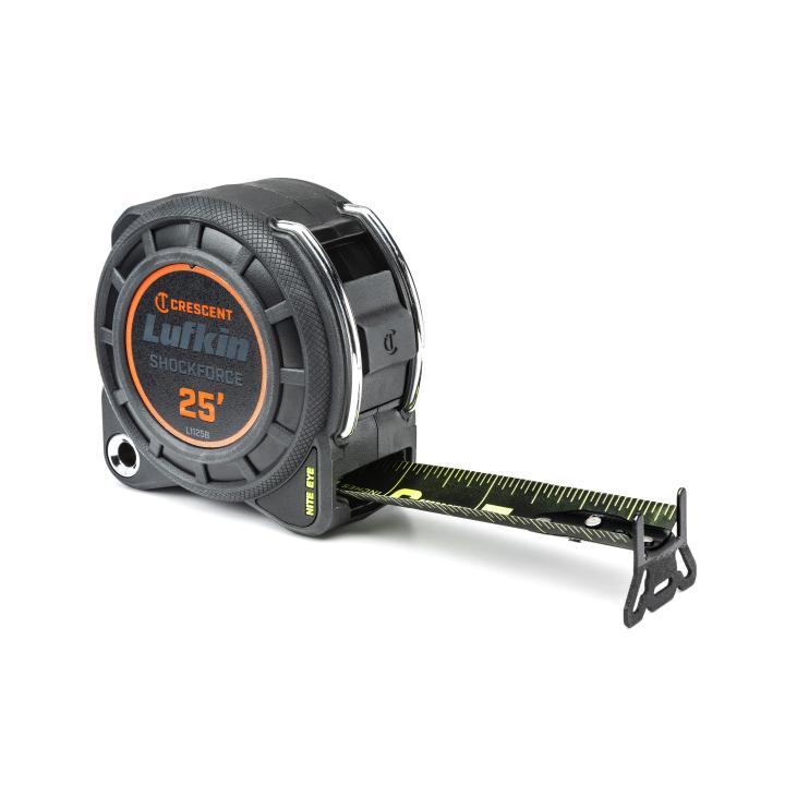 Crescent Lufkin L1125B-02 1-3/16" x 25' Shockforce Nite Eye™ G1 Dual Sided Tape Measure - Edmondson Supply
