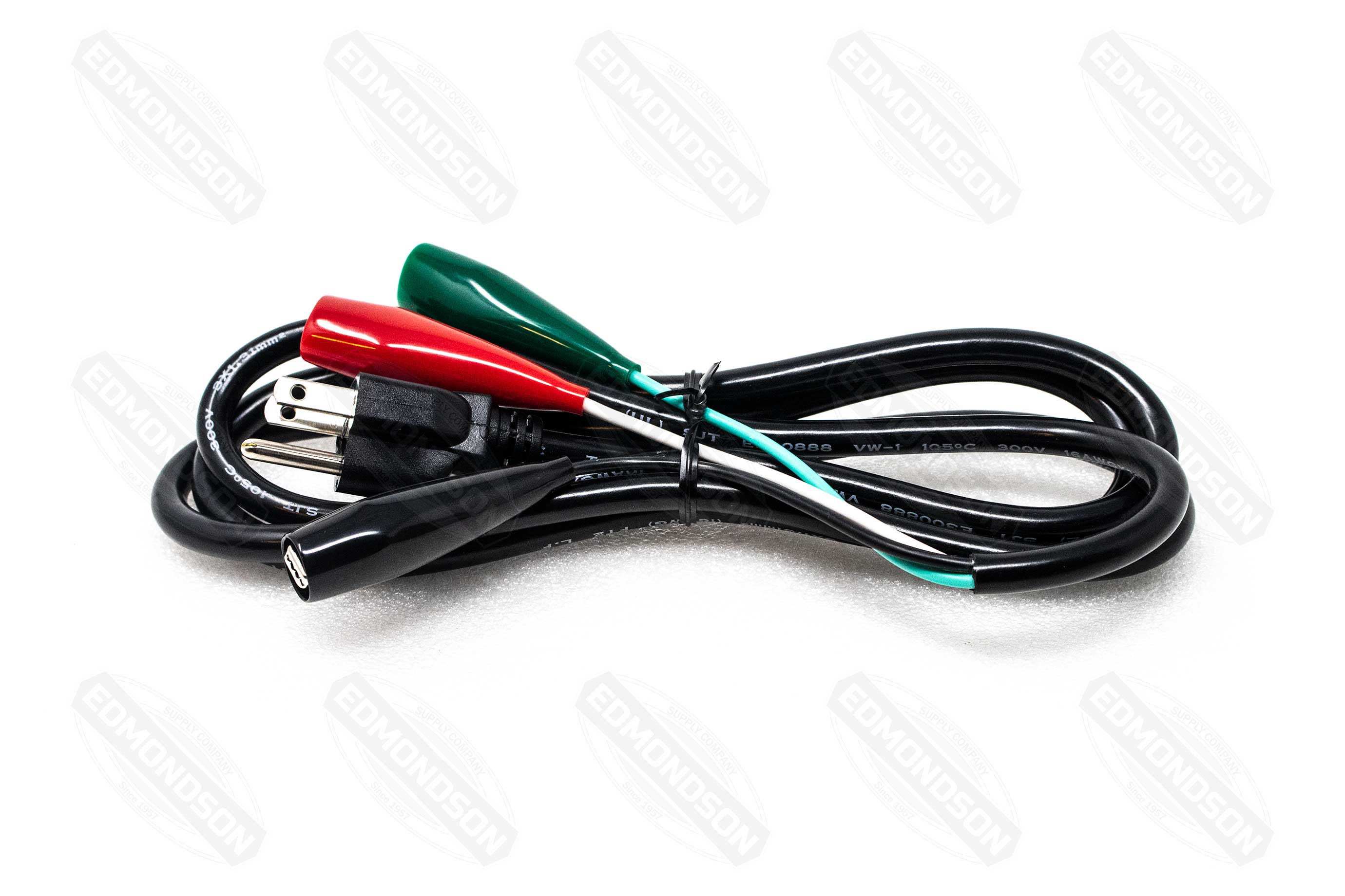 MA-Line Male Test Cord with Alligator Clips, 16 AWG x 6' - Edmondson Supply