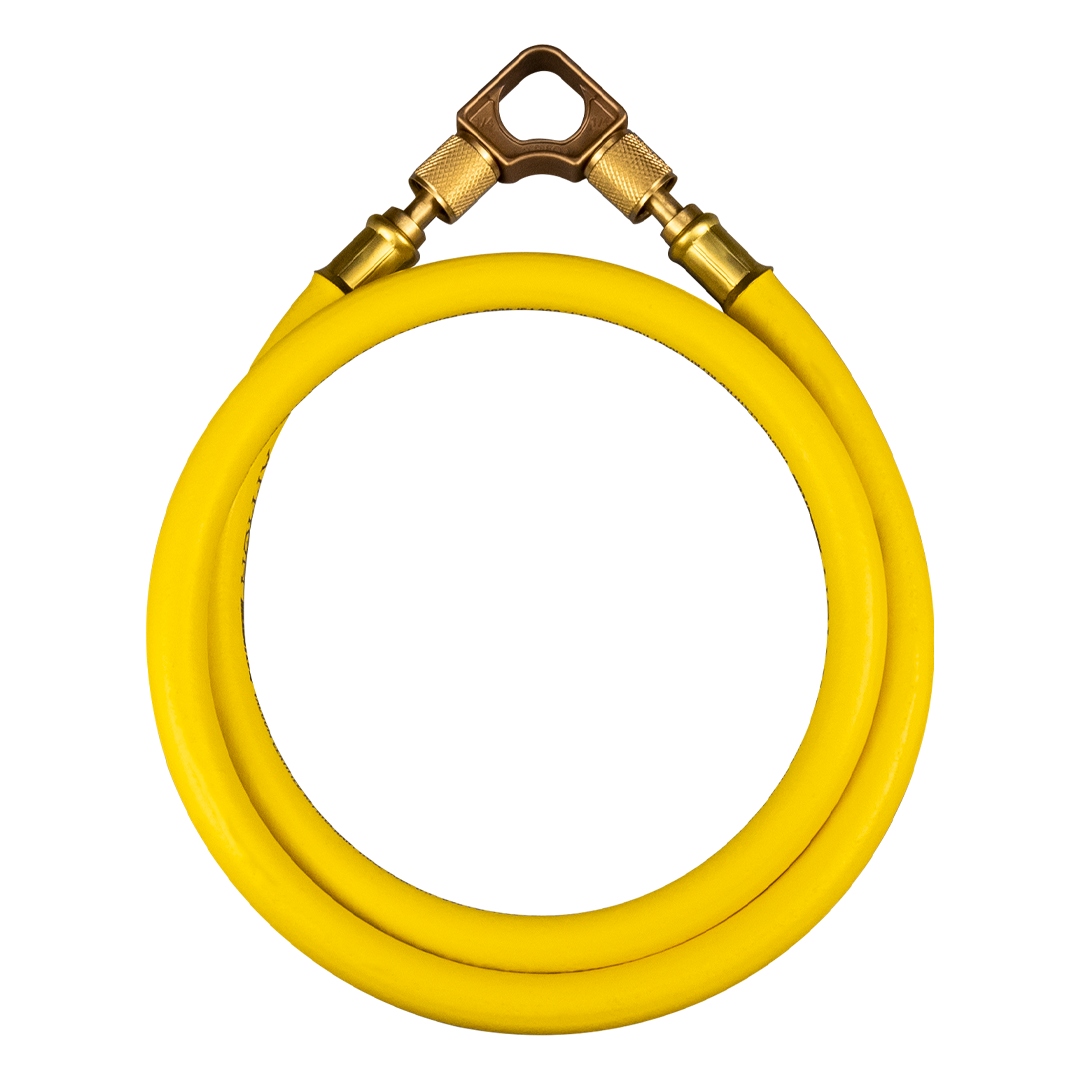 Appion MH380004AAY MegaFlow 3/8in Hose - 4 ft (1/4FL to 1/4FL) Yellow - Edmondson Supply