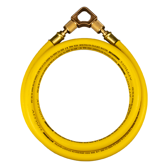 Appion MH380006AAY MegaFlow 3/8in Recovery Hose - 6 ft (1/4FL to 1/4FL) Yellow - Edmondson Supply