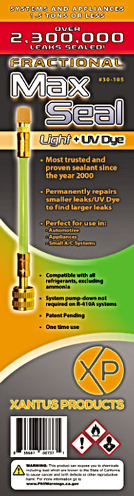Xantus Products 30-105 Max Seal Light +UV Dye Fractional Direct Inject AC Leak Sealant, 1.5 Tons or Less