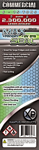Xantus Products 32-101 Max Seal +ProDry +UV Dye Commercial Direct Inject AC Leak Sealant, 6 - 15 Tons
