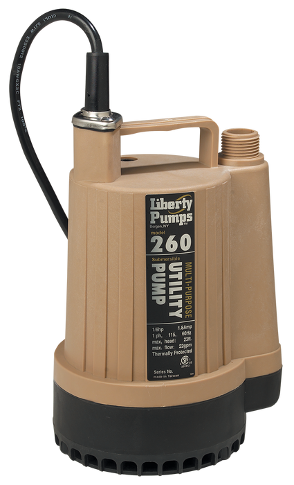 Liberty Pumps 260 1/6 hp Submersible Utility Pump
