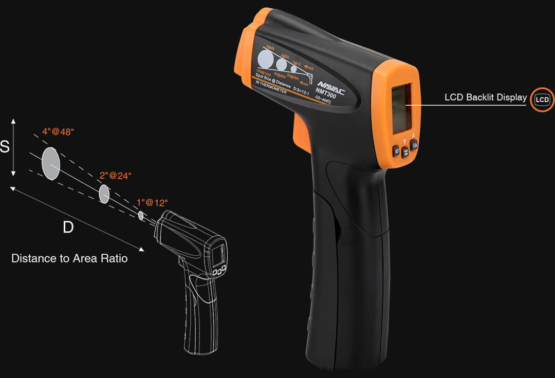 NAVAC NMT300 Infrared Thermometer - Edmondson Supply