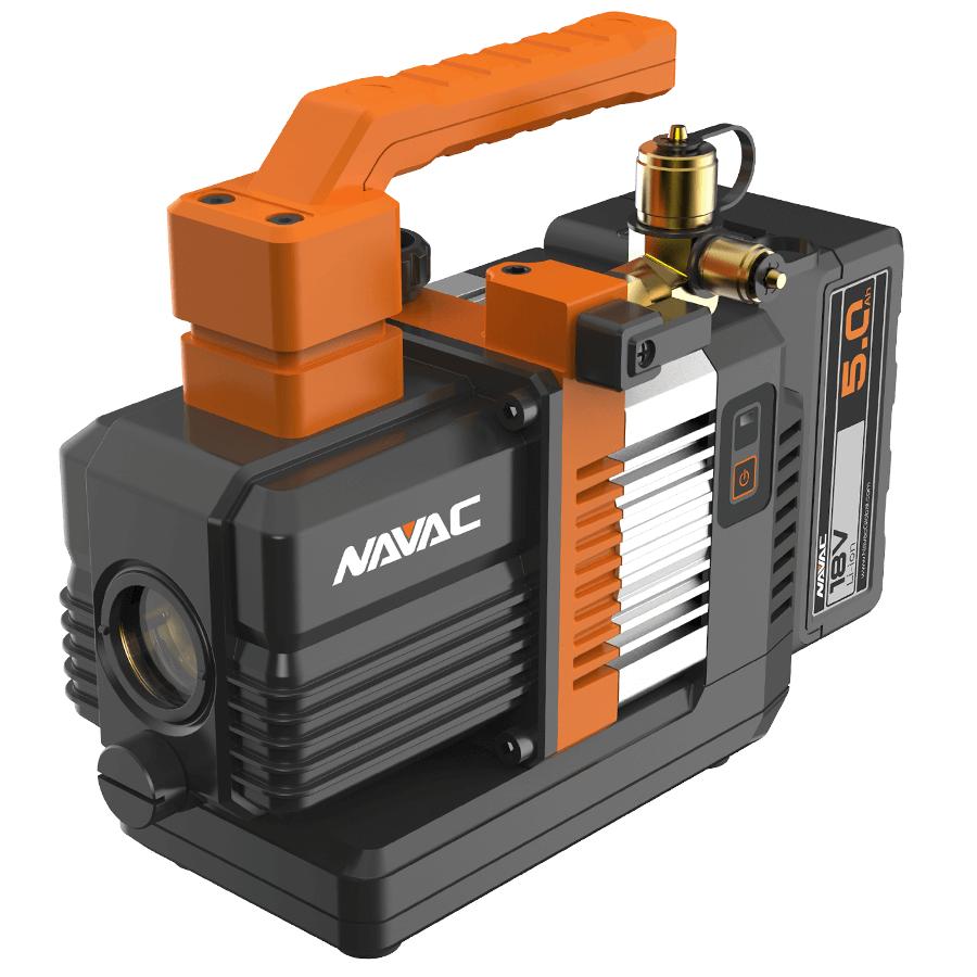 NAVAC NP2DLM 2 CFM BreakFree Series Cordless Vacuum Pump with Battery, A2L Compatible - Edmondson Supply