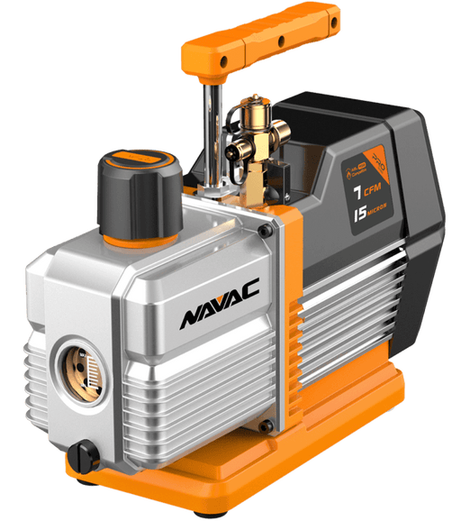 NAVAC NP7DP2 Vacuum Pump, 7 CFM, 2-Stage, 15 Microns, A2L, Pro Series - Edmondson Supply