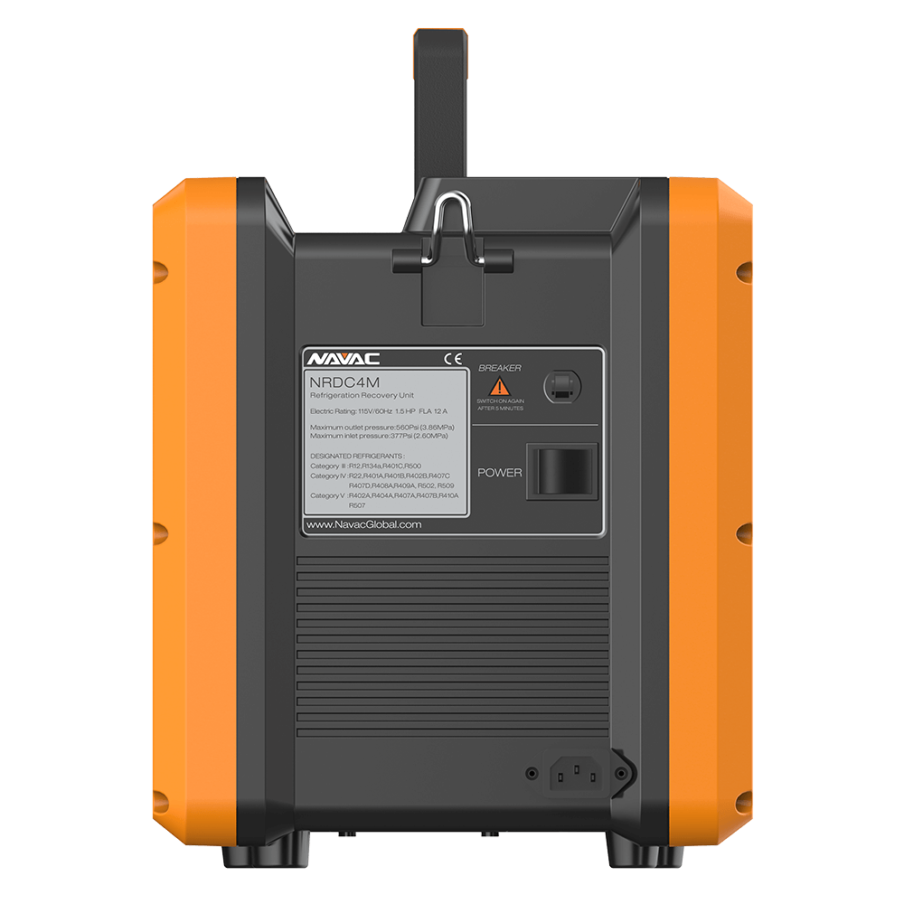 NAVAC NRDC4M 4-Cylinder, Brushless DC Refrigerant Recovery Unit, Master Series - Edmondson Supply