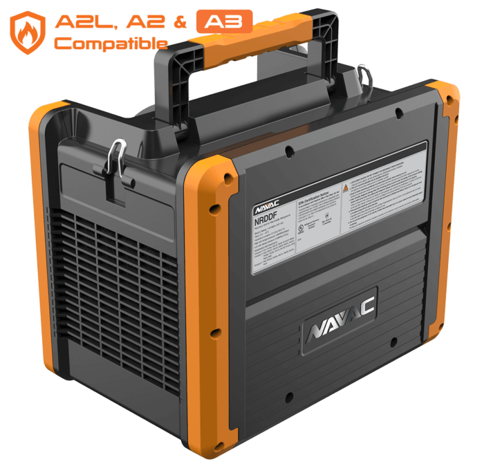 NAVAC NRDDF Dual Cylinder, DC Recovery Unit for Flammable Refrigerants - Edmondson Supply