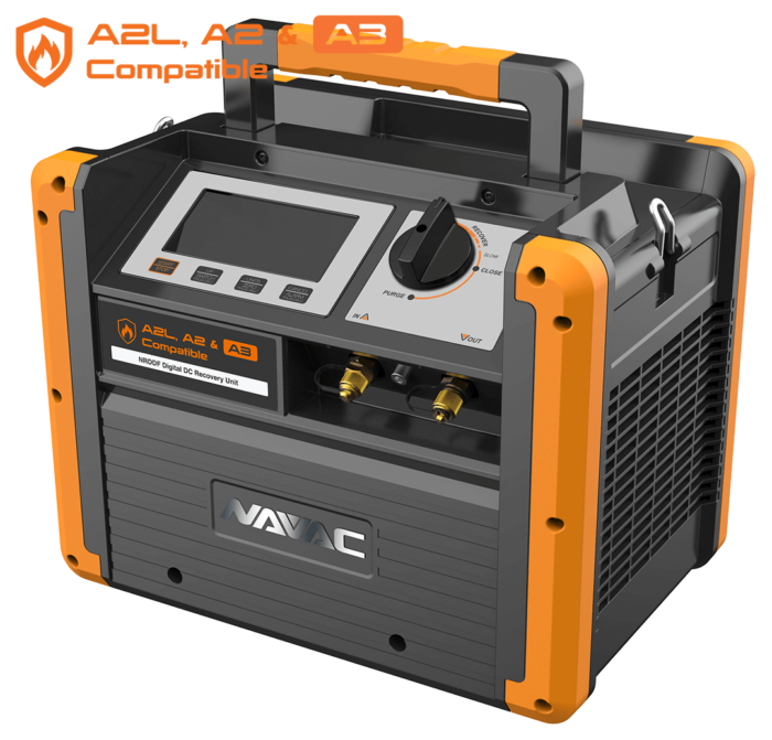 NAVAC NRDDF Dual Cylinder, DC Recovery Unit for Flammable Refrigerants - Edmondson Supply