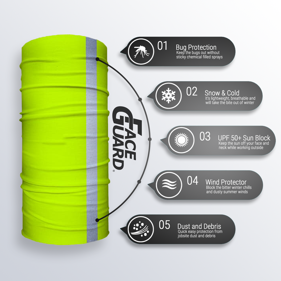 John Boy NEON REFLECT-Y Face Guard - Edmondson Supply