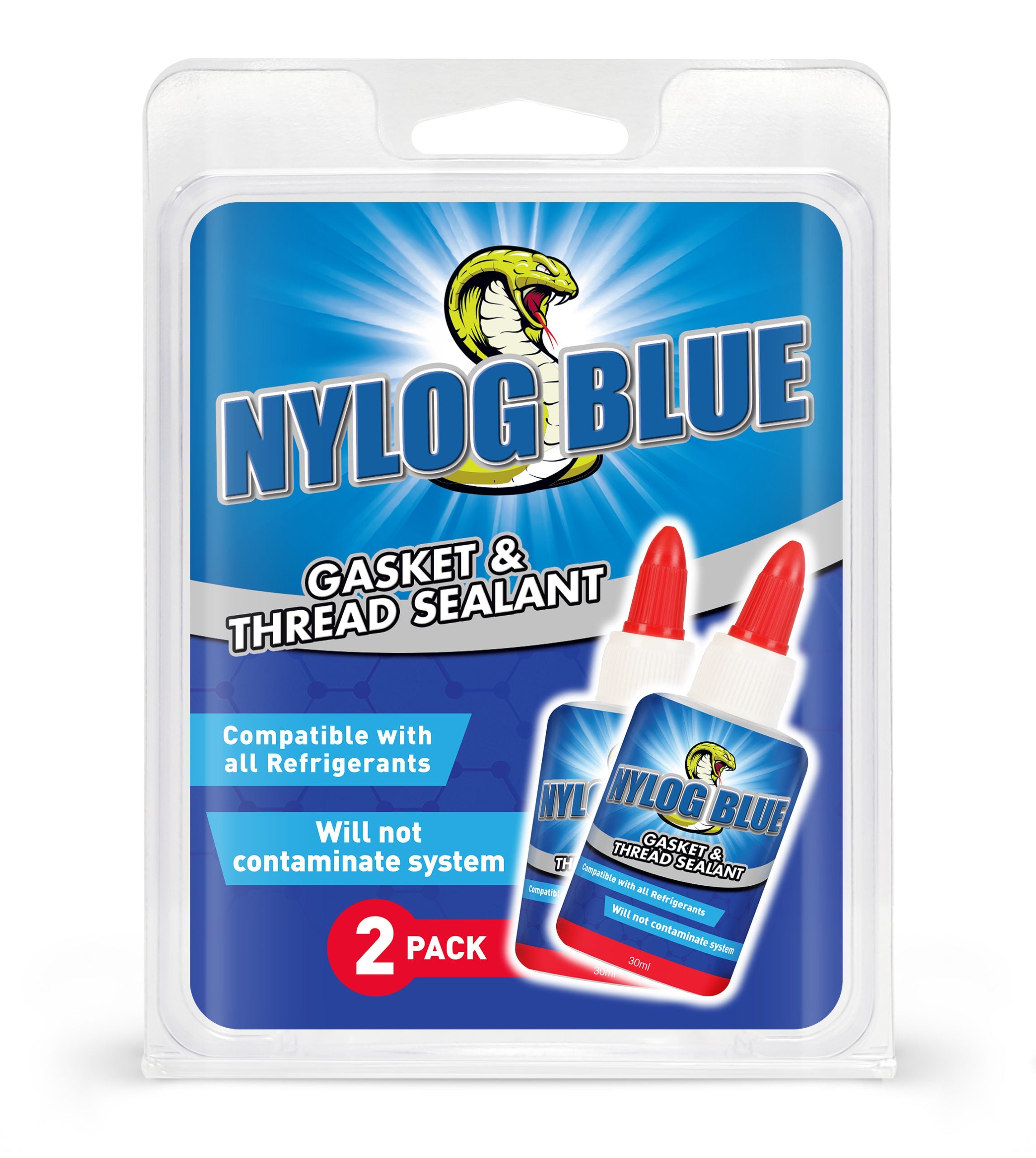 Refrigeration Technologies RT201BP Viper Nylog Blue - Gasket & Thread Sealant, 2-Pack - Edmondson Supply