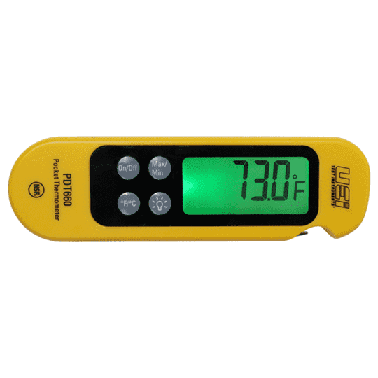 UEI PDT660 Digital Pocket Thermometer  Side Fold Out ProbeNSF