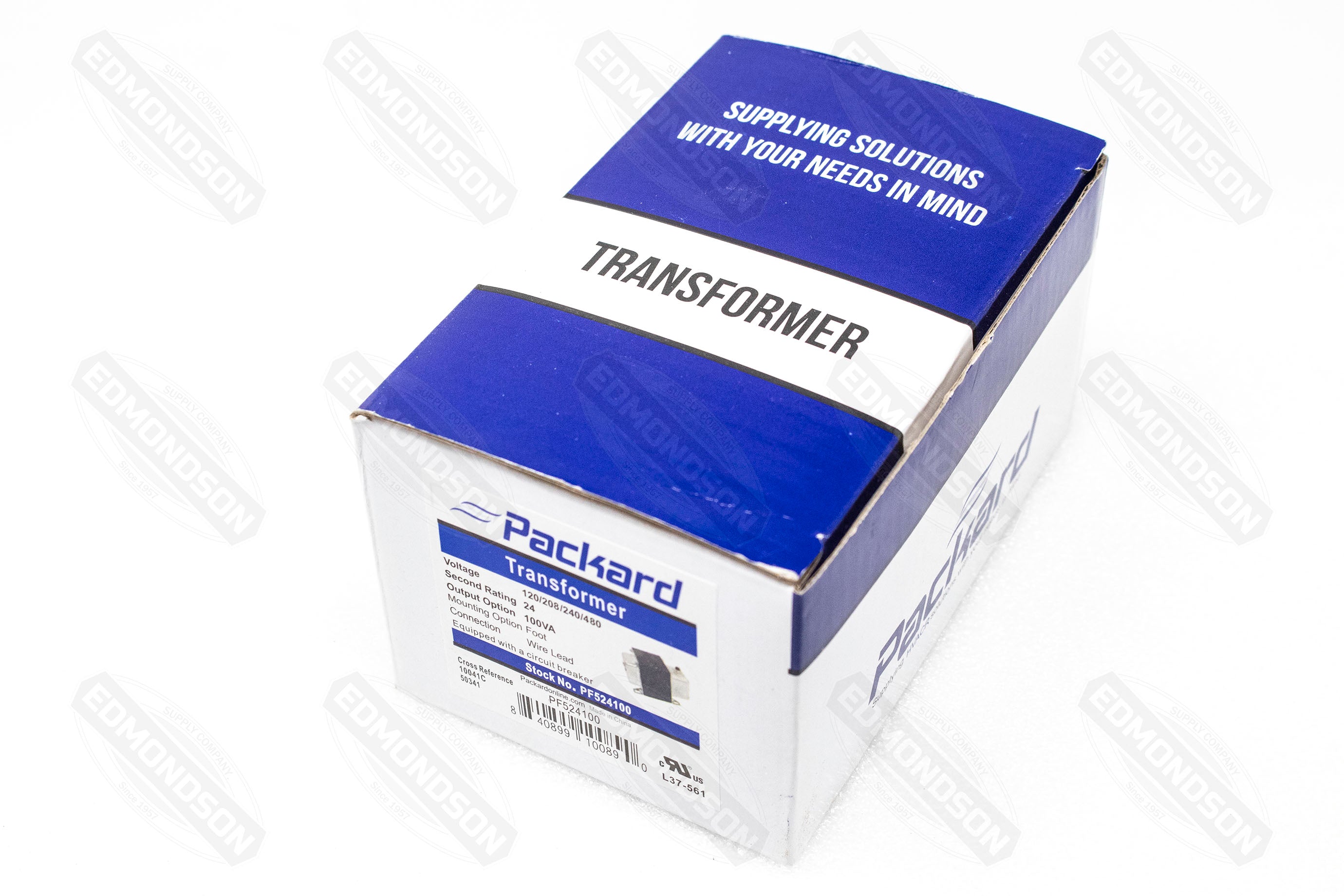 Packard PF524100 Foot Mount Transformer, Primary 120/208-240/480, Secondary 24V, 100VA - Edmondson Supply