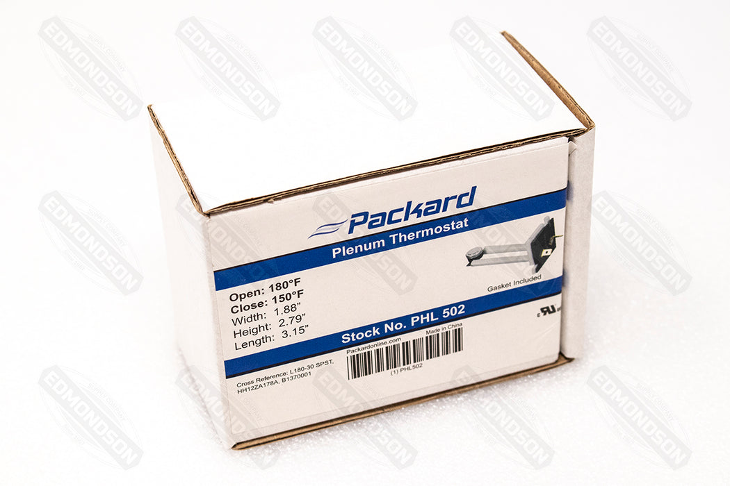 Packard PHL502 Plenum Thermostat, L180-30 - Replacement for Goodman, Bryant