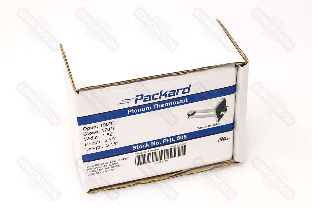 Packard PHL508 Plenum Thermostat, L190-20 - Replacement for Carrier, Bryant, Goodman, Trane - Edmondson Supply