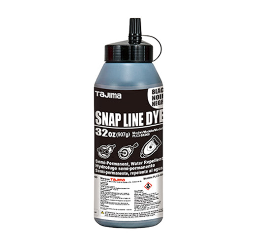 Tajima PLC3-BK900 Snap Line Dye, Permanent Marking Chalk, Black, 32 oz. - Edmondson Supply
