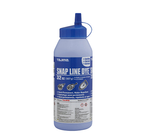 Tajima PLC3-DB900 Snap Line Dye, Permanent Marking Chalk, Dark Blue, 32 oz. - Edmondson Supply