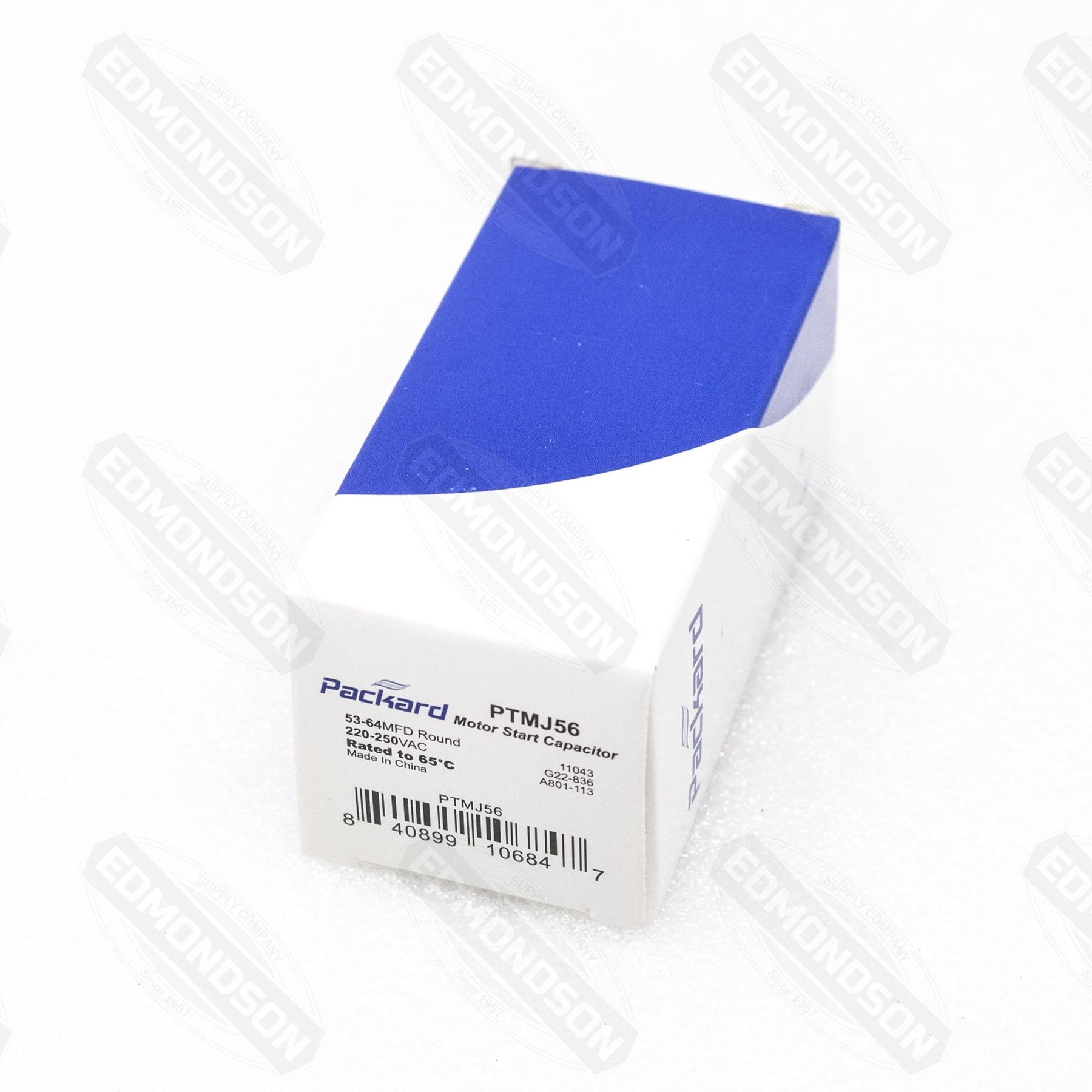 Packard PTMJ56 Motor Start Capacitor 53-64 MFD 220-250 VAC - Edmondson Supply
