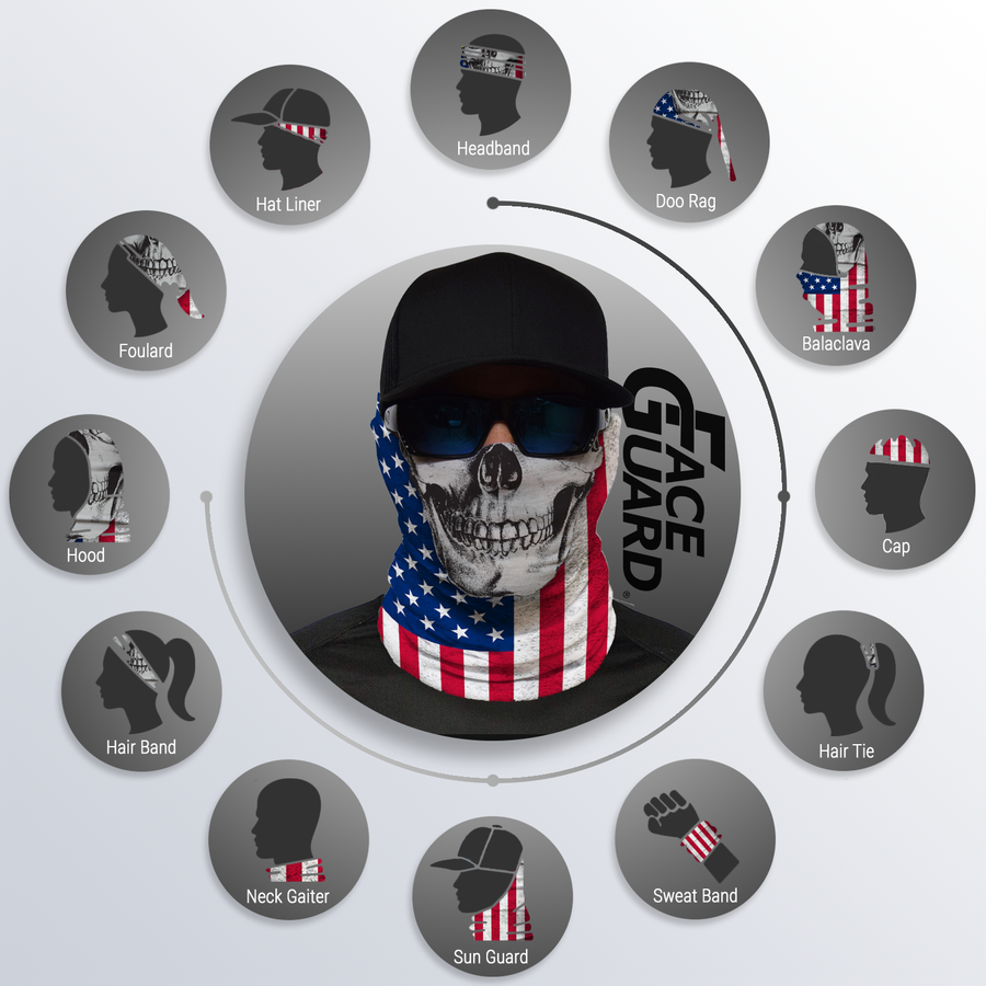 John Boy PATRIOT-SKULL Face Guard - Edmondson Supply