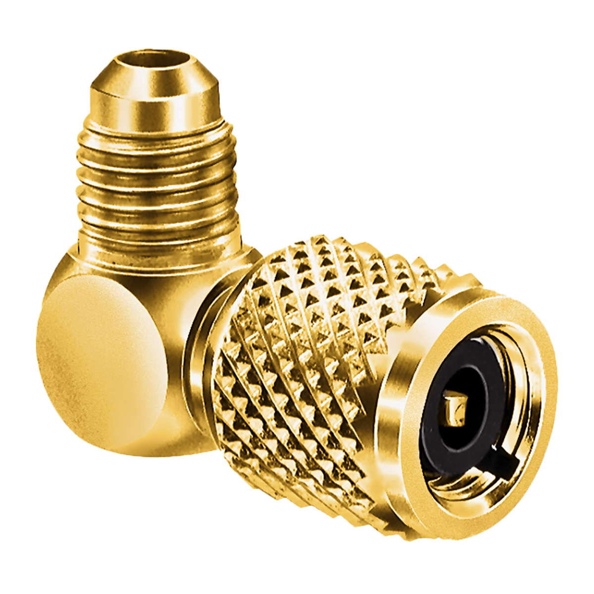 JB Industries QC-E64 Quick Coupler Elbow, 3/8" QC x 1/4" SAE (no depressor) - Edmondson Supply