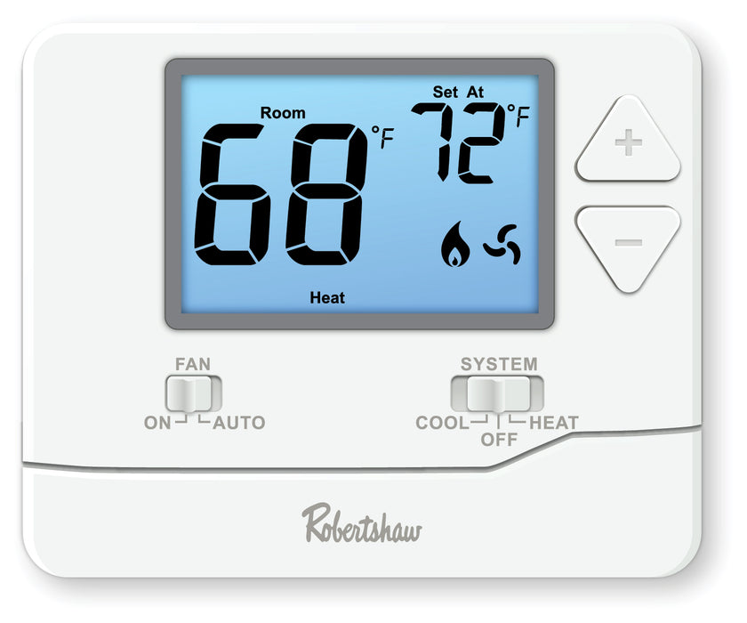Robertshaw RS8110 Digital Non-Programmable Thermostat, Single Stage - 1 Heat/1 Cool - Edmondson Supply