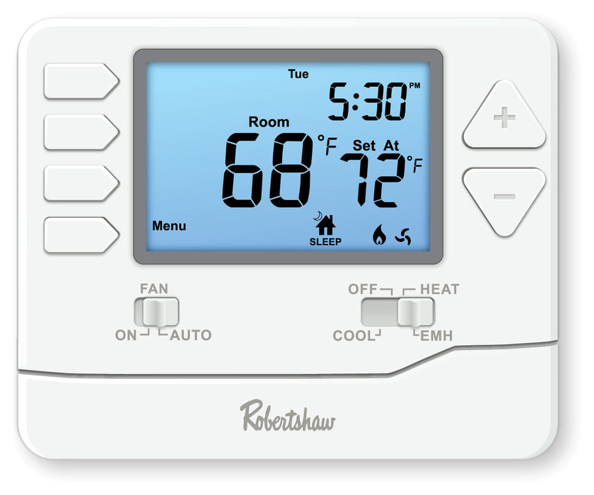Robertshaw RS8210 Digital Non-Programmable Thermostat, Multi-Stage - 2 Heat/1 Cool - Edmondson Supply