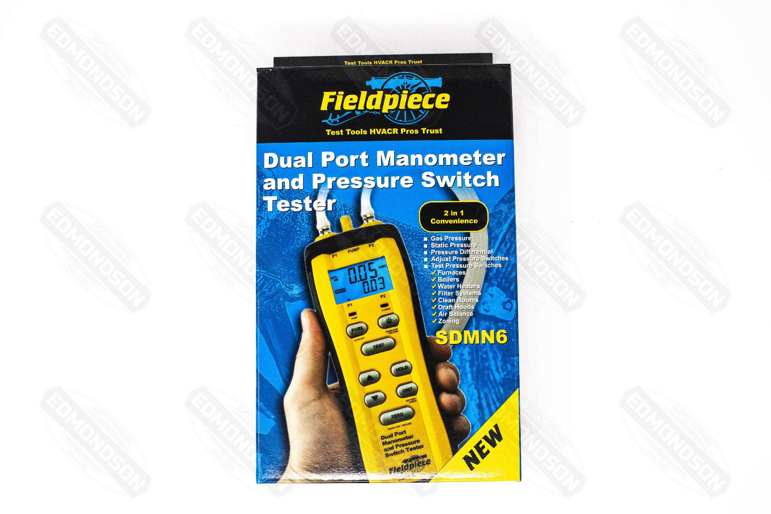 Fieldpiece SDMN6 Dual Port Manometer and Pressure Switch Tester - Edmondson Supply