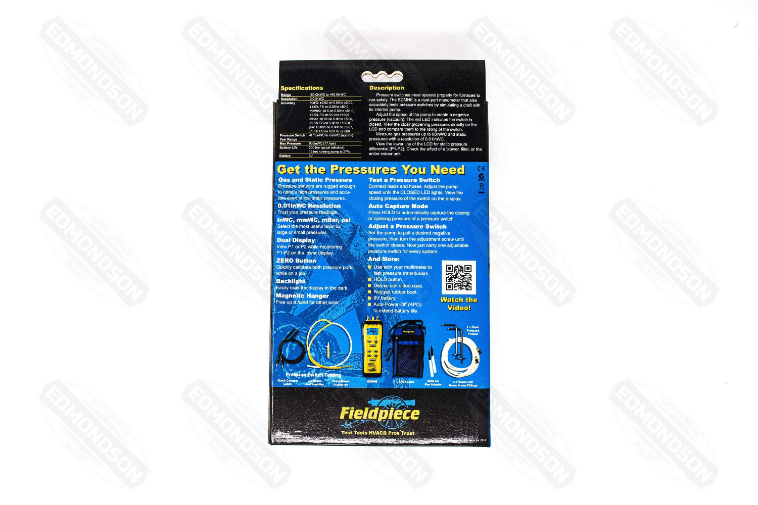 Fieldpiece SDMN6 Dual Port Manometer and Pressure Switch Tester - Edmondson Supply