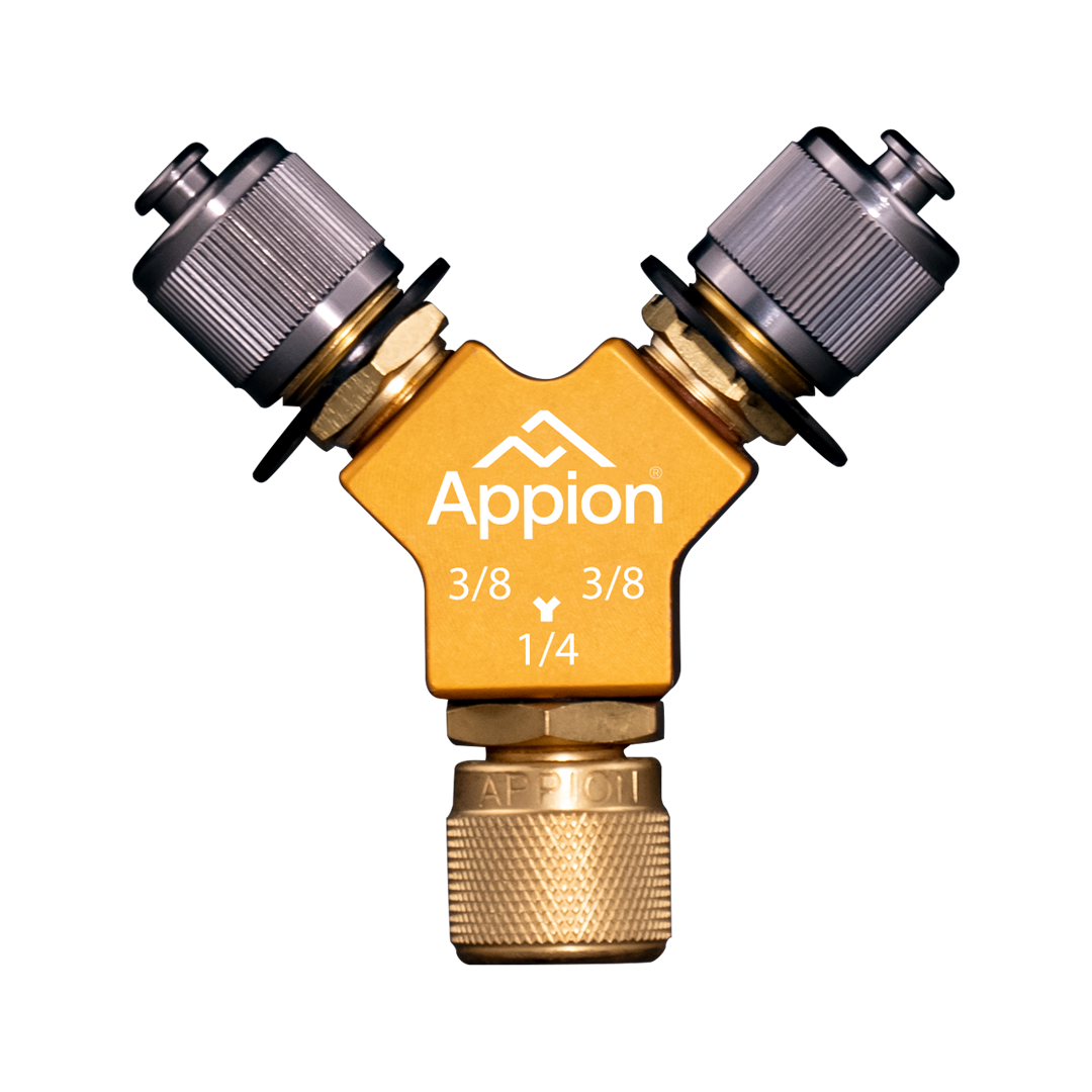 Appion SPDY14 MegaFlow Speed-Y - (2) 3/8in MFL to 1/4in FL - Edmondson Supply