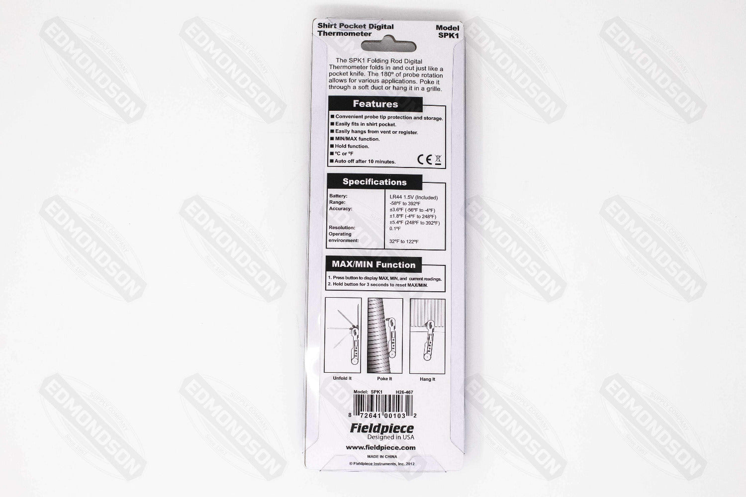 Fieldpiece SPK1 Pocketknife Style Thermometer - Edmondson Supply