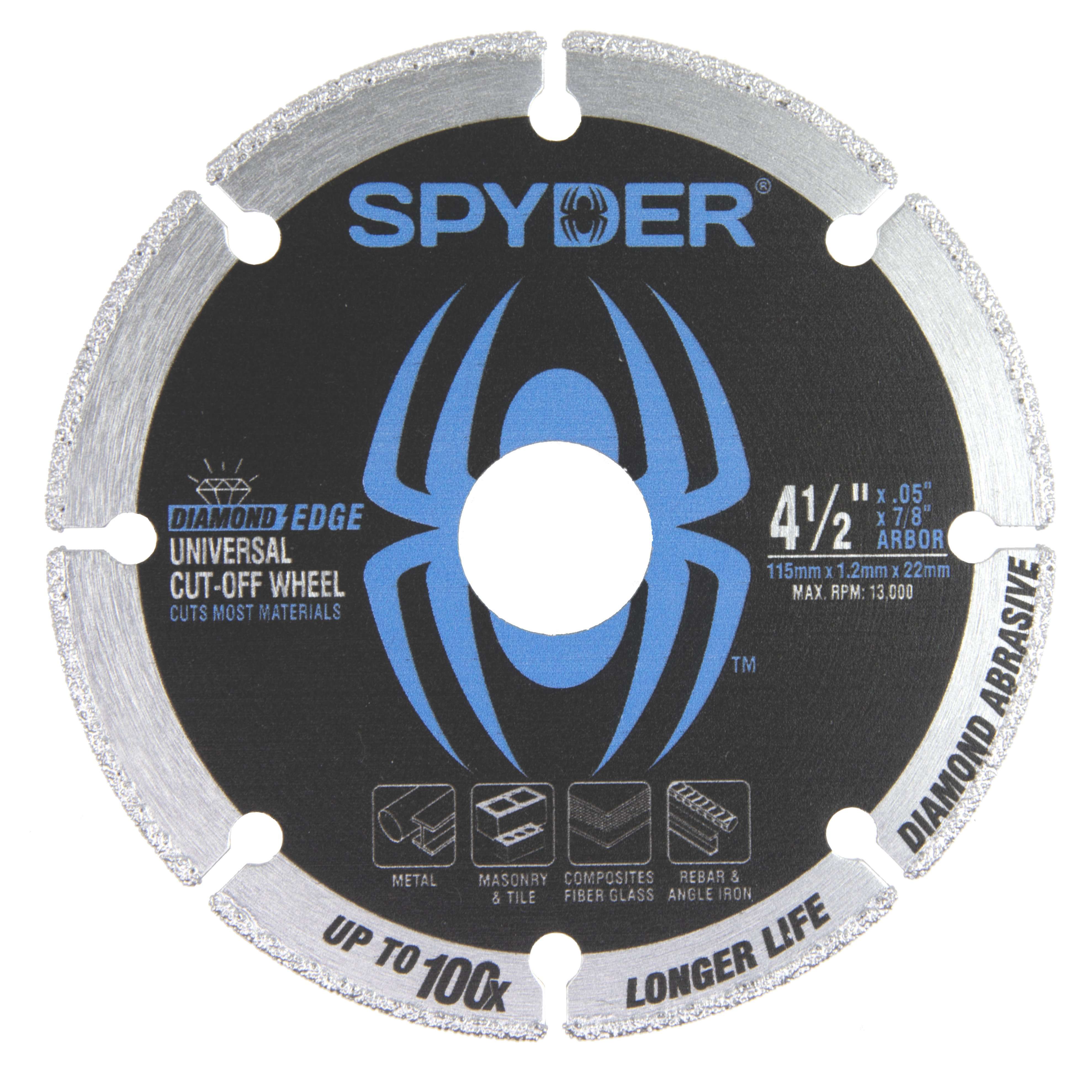 Spyder 14001 Diamond Cut-Off Wheel 4.5" - 100X Longer
